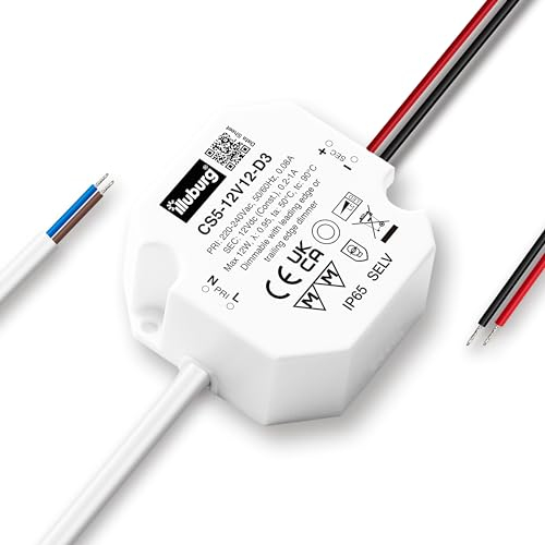 illuburg LED Trafo 12V Dimmbar Triac 2,4W - 12W Wasserdicht IP65 für LED Strip Lampe LED Netzteil Treiber Transformator Vorschaltgerät Driver