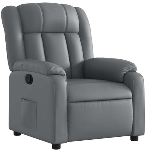 vidaXL Relaxsessel Grau Kunstleder