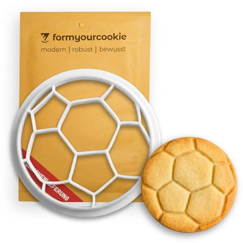 Ball Ausstechform Fußball, Ausstecher Knete Fondant Ton, Fußball Deko Geburtstag, Fan Artikel Backen, Geschenk Volleyball Handball (klassische Prägung)