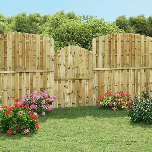 Tidyard Portail de Jardin Bois de pin imprégné 100x150 cm, Portillon de Jardin, Porte de Jardin, Porte de Clôture Décorative pour Exterieur
