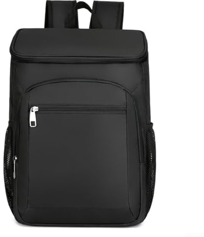 1 x Kühlrucksack mit großer Kapazität, Kühlrucksack (schwarz)