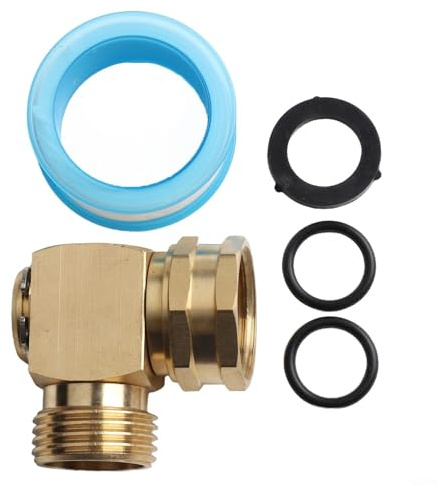 1 raccord coudé pivotant de 1,9 cm en laiton massif 90 degrés réglable pivotant à 180°, pour arroser les plantes, pelouses, parterres de fleurs et laver les voitures