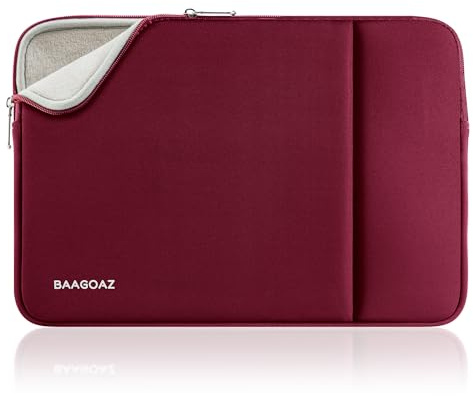 BAAGOAZ 15 Inch MacBook Sleeve Laptop Case with Front Pocket, Red | Protective Bag Specially Compatible with 15.3 MacBook Air M5 M4 M3 M2 Chip Model A3448 A3241 A3114 A2941 2026 2025 2024 2023