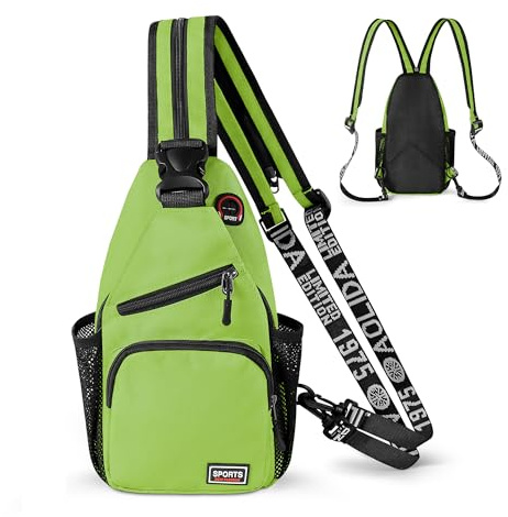 Geestock Sling Bag Brusttasche Herren & Damen, Leichter 2-in-1 Rucksack & Umhängetasche, Wasserdicht Schultertaschen Chest Taschen für Outdoor, Reisen, Alltag (Grün)