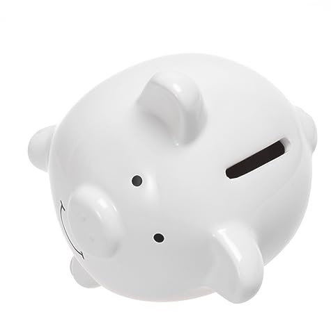 Vaguelly Hucha de Cerámica de Color Claro para Ahorrar Dinero, Decoración Delicada para Guardería Que Fomenta el Ahorro Mantiene Estable en Superficies Planas