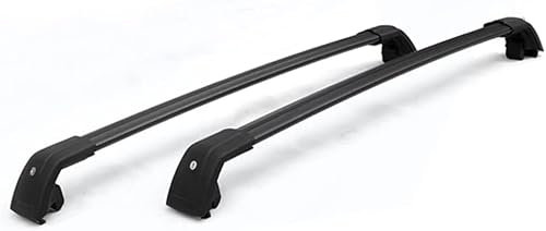 WNFVYP 2 Stücke Aluminium Dachträger für VW Tiguan R-Line 2017-2025,Auto Dachreling Rostschutz RelingträGer,für Dachboxen Fahrradträger Skihalter,A/Black