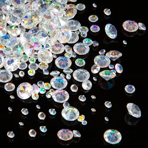 Yesaler Diamanti Decorativi Cristalli Acrilico Bling Diamante Dispersione 3mm,4mm,6mm,10mm 3800 Pezzi per Tavola Matrimoni Festa