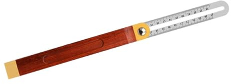 Gatuida Verstellbarer Winkelmesser Holz und Winkelmaß Schmiege für Schreiner Bau Handwerk mit Gleitsystem und Langlebiger Messgenauigkeit