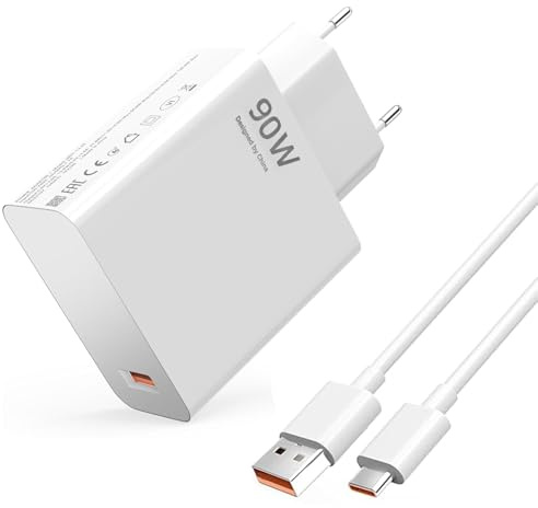 67W USB C Ladegerät Ladekabel für Xiaomi 17T, 15T, 14T, 13T Lite, 12T, Redmi Note 15, 15Pro+ 5G, 14Pro 14Pro+, 13 Pro, 12Pro, A5, 15C, Poco F7 Ultra Pro, X7, M7, C75 Schnellladegerät Fast Charger