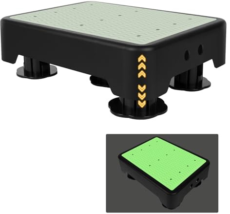 Aukimo Taburete Antideslizante Ajustable, Escalón con 3 Niveles de Altura, Capacidad 250 kg, Ligero y Portátil para Adultos y Ancianos, Ideal para Hogar y Exteriores