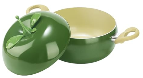 Cacerola Con Tapa | Olla Para Cocción Lenta De Verduras Y Frutas,Sartén Con Tapa | para Cocinas de Inducción Eléctricas y Placas de Cocina, para Cocinar, Freír, Leche, Sopa y