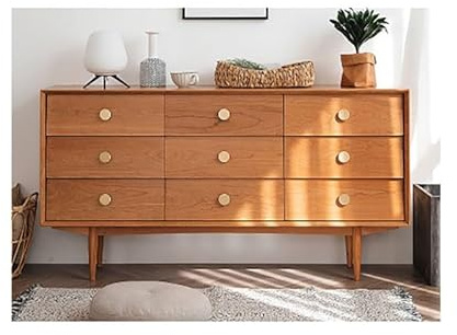 SFANIIX Mueble Tipo Bufé Armario de Madera Cerezo for Sala Estar, Moderno, Estilo japonés, 160 x 40 85 cm, for Pared, for Dormitorio, Almacenamiento, Color sólido