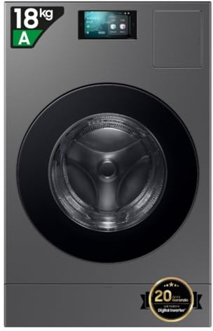 LAVASCIUGA SAMSUNG BESPOKE AI LAUNDRY COMBO WD18DB8995BZ 18 + 11 KG 1000 GIRI POMPA DI CALORE CARICO FRONTALE ECODOSATORE INVERTER (Ricondizionato)
