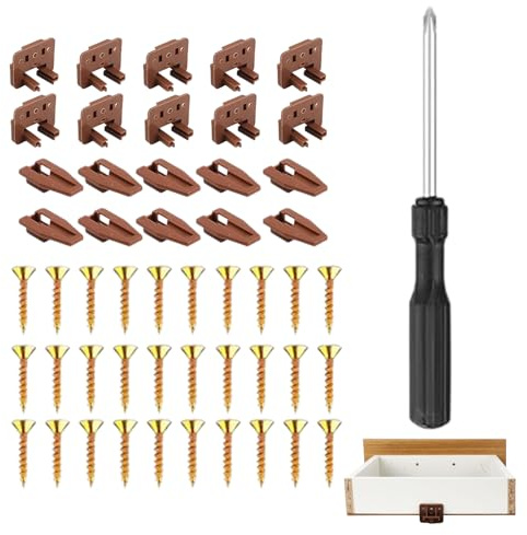 Guide Kit for Drawers, Easy Installation and Repair Kit – Slides for Dressers | For Dresser Bedroom Kitchen Kindergarten Dormitory Hotel Bedside Tables