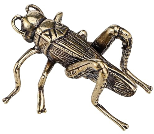 MUSISALY Adorno De Grillo De LatóN Artesanal PequeñO Figura Decorativa para Escritorio Y Hogar Estatua ÚNica para DecoracióN De Oficina Y Fiesta del Té DiseñO Compacto 1.81X1.25X0.78In