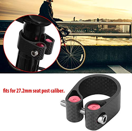 KIMISS Collier de Serrage de Tige de Selle de Vélo de qualité Supérieure pour Collier de Serrage de Tige de Selle de Vélo de Route en Fibre de Carbone de 27,2 Mm - Conception Légère à Haute