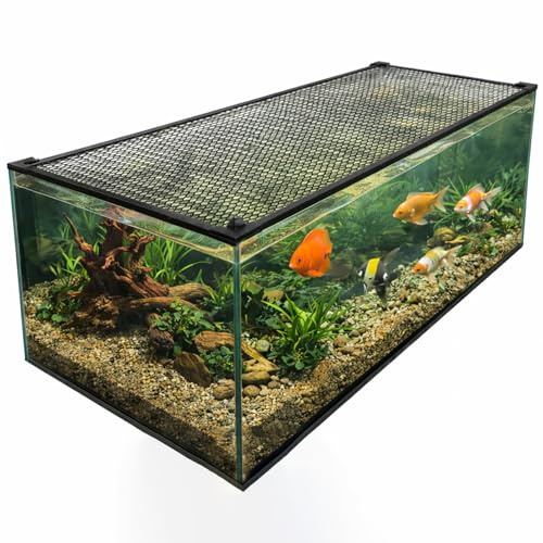 BESE Aquariums Magnetic Aquarium Lid Fish Tank Top Cover Hood Anti-Jumping Mesh Net for Fishs Tank Top Cover to Protect Fishes Jumping Out of Fish Tank