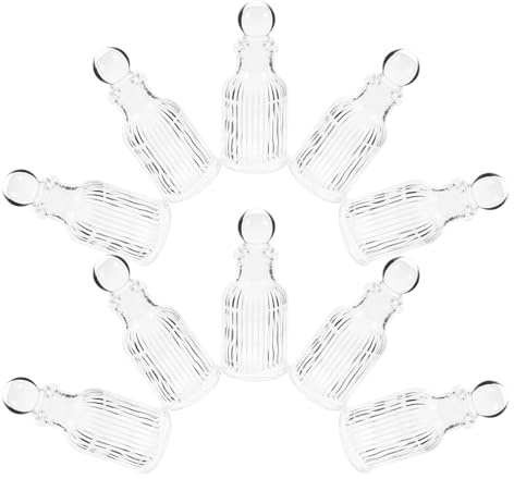Housoutil Set de 12 Botellas de Agua Cristianas de Vidrio Tapa Recargable para Regalos de Comunión y Bautizo en Iglesias, 50 Ml