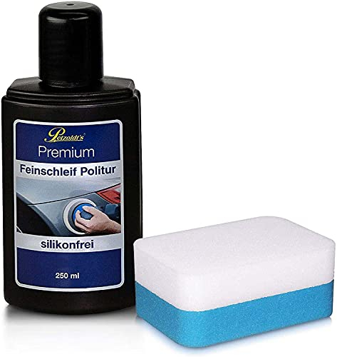 Petzoldt's 250 ml Premium Feinschleif Politur mit Schwamm, entfernt feine Kratzer und Schleifspuren