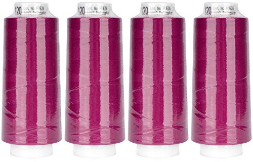 Amann Mettler Trojalock Overlockgarn Nähgarn, gesponnener Zweifachzwirn, für alle gängigen Overlock-Maschinen, Neue Trendige Farben 4 x 2500 m (7216)