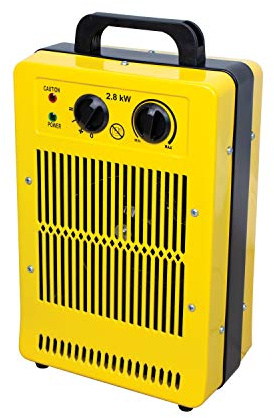 Benross 42469 2800W Industrial Fan Heater/Adjustable Thermostatic Control/Cool Air Setting/Dual Overheat Protection/Portable With Carry Handle/Low Noise