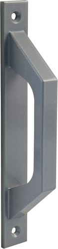 Amig - Poignée de Porte Coulissante - 198 x 25 x 40 mm - Plaque Rectangulaire - Gris - Aluminium - Pour Portes Coulissantes ou de Passage