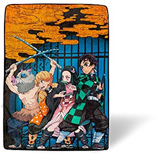 Surreal Entertainment Demon Slayer Fleece Throw Blanket | 45 x 60 Inches