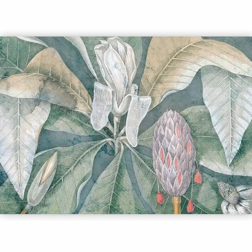 murando - Photo Wallpaper Leaves 350x256 cm / 138x97 - Non-Woven Premium Art Print Fleece Wall Mural Decoration Poster Picture Design Modern - Nature Botanic Retro Vintage Tropical l-G-10034-a-a