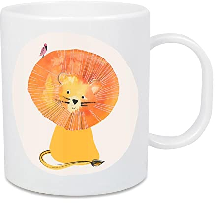 artboxONE Großer Kinderbecher Lisa Dolson - Löwe und Vogel von The Artcircle - Für Kinder