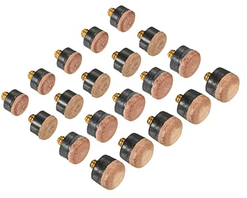 PATIKIL 24Stk Anschraubbar Spitze 10/11/12/13mm Billard Queue Snooker Ersatz Braun