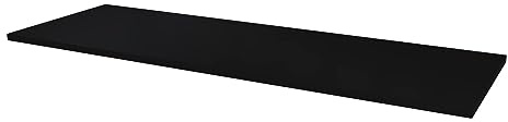 SoDREAMER 18 mm Melaminharzbeschichtete 30 x 120cm Spanplatte ABS-Kante 3 Seiten Schwarz