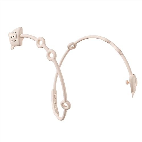 Cup Catcher, 2er-Pack kinderwagenkette Spielzeug schnullerbox für Kinderwagen Hochstuhl Autositz Schnullerkette Trinkbecher Halteriemen Schnullerband Baby Schnullerkette Clip (Beige)