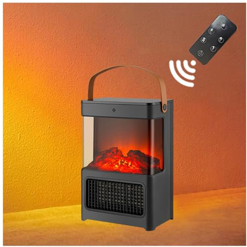 MELLYD Estufa Gas Imitacion LeñA Tres Segundos De Calentamiento RáPido, Tres Niveles De Ajuste, Estufa Decorativa, con Control Remoto Chimenea Electrica PequeñA