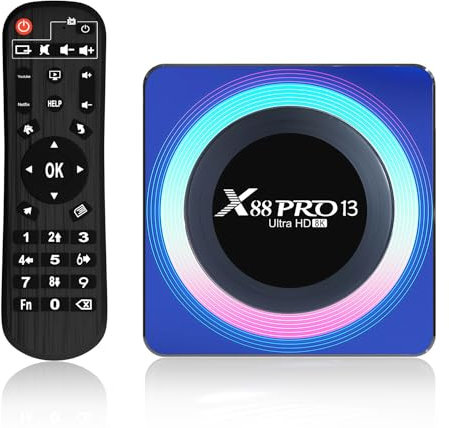 CHROX 2023 Android 13.0 TV Box,4GB Ram 128GB Rom RK3528 Quad-Core 64Bit Cortex-A53,4K HD Support Wifi6 / 2.4Ghz+5Ghz Dual-Band Wifi/BT 5.0 Smart Tv Box,4GB+32GB