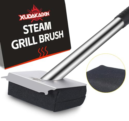 XUDAKAIXIN Bristle-Free Steam Grill Brush,No Bristle Shedding— Ultra Safe & Efficient BBQ Grill Cleaner for Outdoor Grill, for Men, Dad, or Any Grill Lover﻿