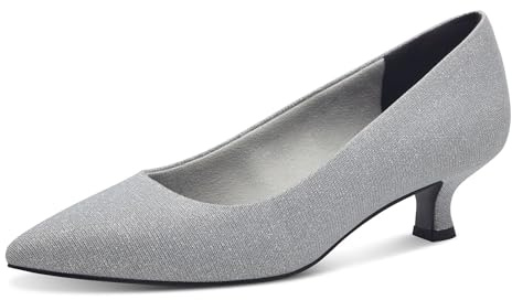 MARCO TOZZI Damen Pumps Spitz Elegant, Silber (Silver), 37 EU