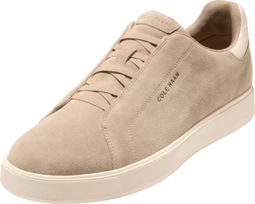 Cole Haan Men's Grandpro Luxe Slip-On Sneakers, Birchbeige Suede/Ivory, 9-M US