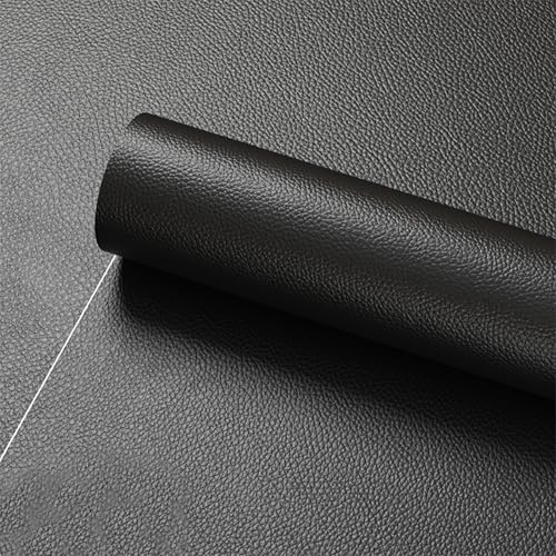 Selbstklebendes Kunstleder Reparatur Patch 40x200 cm - Universal Renovierung für Sofas, Autositze, Möbel & Taschen - Stark haftend, wasserfest (Schwarz)
