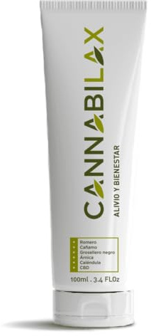 Cannabilax Crema CBD de Cáñamo 100 ml - Gel Antiinflamatorio, Alivio y Bienestar Natural con Árnica y Caléndula, Hidratación y Relajación Muscular