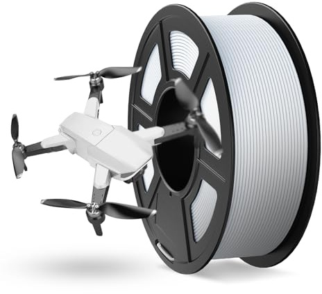 JAYO Rapid Matte PETG Filament 1.75mm Weiß, Hohe Festigkeit PETG | Matte Oberfläche, High Speed 50-600mm/s, Geringer Verziehung, Guter Haftung. ±0.02mm Präzision, 1.1kg – 100g extra