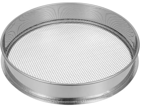 NULYLU De Suelo De Acero Inoxidable Sieve para Jardinería Malla Fina para Filtrar Rocas Tierra y Compost Mallas
