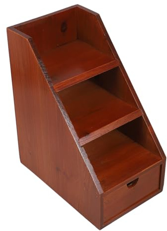 LAPYAPPE Mehrschichtiger Schreibtisch-organizer Aus Holz Mit Schubladenbox Für Büro Und Zuhause Stift-organizer Und Aktenhalter Und Langlebig