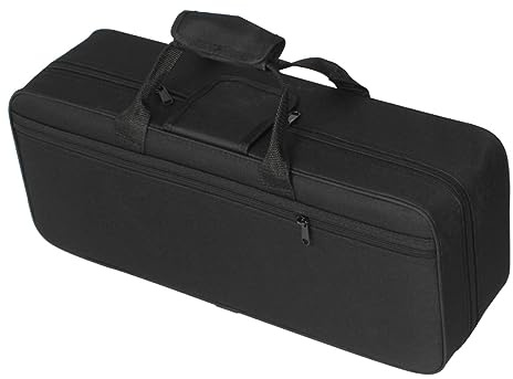 Trompetenrucksack aus Oxford Gewebe mit Schultergurten, Schwarz
