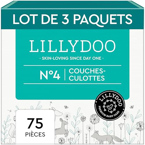 LILLYDOO Baby Windeln Pants - Größe 4 (9+ kg), Halbmonatsbox (75 Höschenwindeln), Sicherer Auslaufschutz - Hautfreundlich, Weich & Ohne Lotionen für empfindliche Haut, Dermatologisch getestet