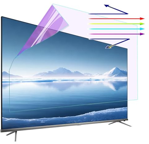 KELUNIS Filtre de protection d'écran TV antireflet de 32 à 75 pouces, film antireflet mat, soulage la fatigue oculaire et rend la lumière douce pour les téléviseurs LCD, OLED 4K et HD,32