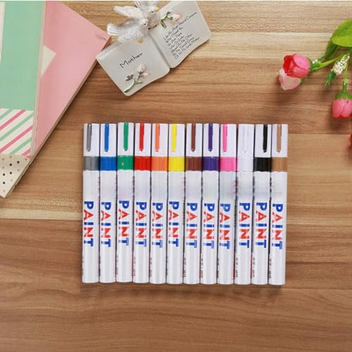 KIMISS Permanent Car Tyre Tire Tread Paint Pen Rubber Pen Paint Marker (AsShown)