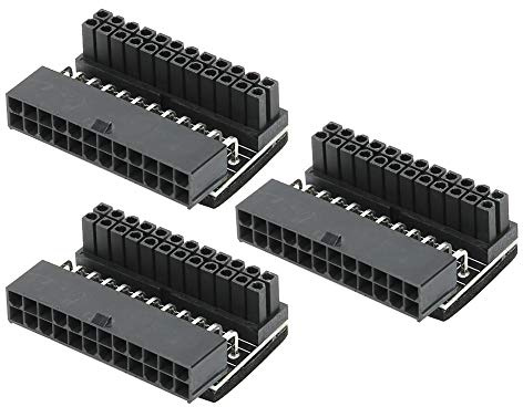 Adaptateur de connecteur d'alimentation de Carte mère GMTA 24P, 3 Joints tournants à 90 degrés pour Interface ATX24P, Accessoire de matériel Informatique de Bricolage avec
