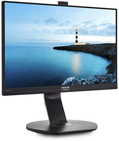 Philips 221B7QPJKEB Webcam Monitor 22 LED IPS, Full HD, Microfono Integrato, Regolabile in Altezza, Girevole, Pivot, Inclinabile, USB 3.0, Casse Audio Integrate, Display Port, HDMI, VGA, Vesa, Nero