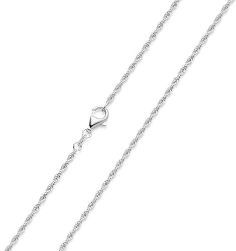 MATERIA by Matthias Wagner Doppel Ankerkette Silber 925 2mm Halskette Damen rhodiniert 40-80cm