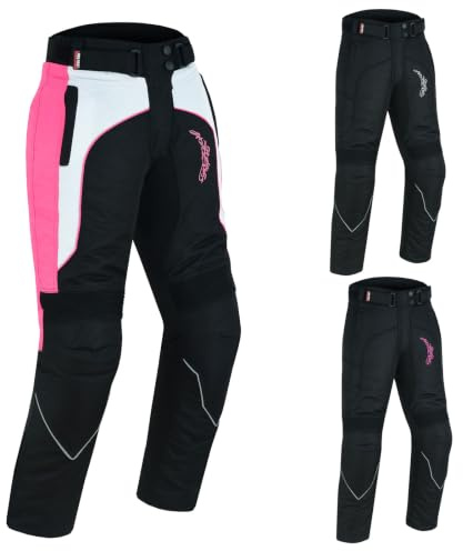 PROFIRST Women's Motorcycle Trousers CE Approved Protections Waterproof 600D Cordura Riding Pants with Thermal Liner
